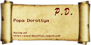 Popa Dorottya névjegykártya