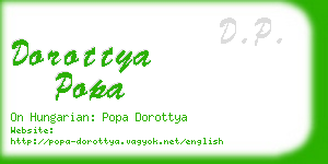 dorottya popa business card